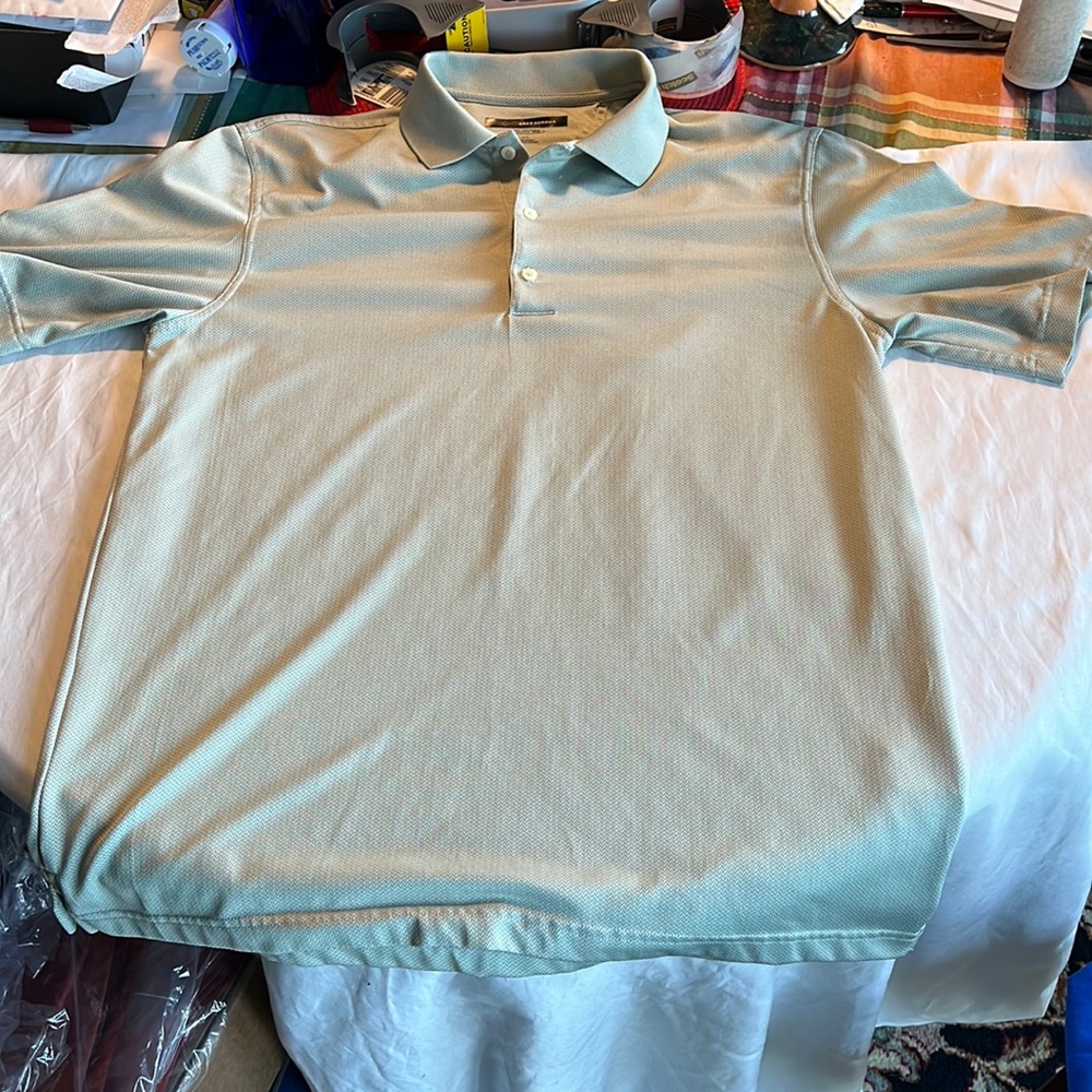 Greg Norman Play Dry Short Sleeve Polo Shirt Golf Size L